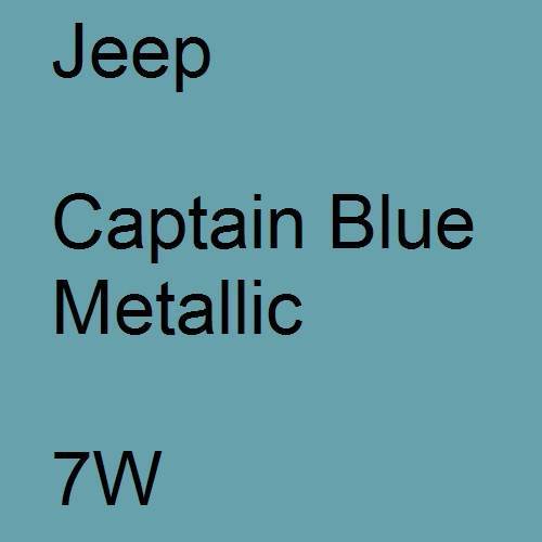 Jeep, Captain Blue Metallic, 7W.